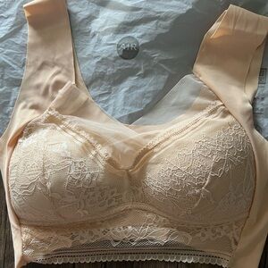 NWOT - Air Cream Colored Lace Front Bralette